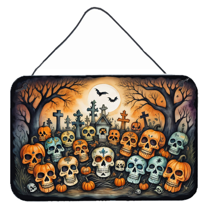 Calaveras Sugar Skulls Spooky Halloween Wall or Door Hanging Prints