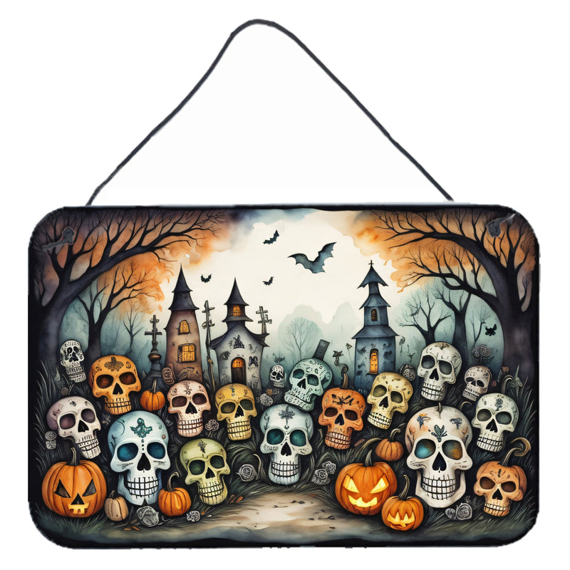 Calaveras Sugar Skulls Spooky Halloween Wall or Door Hanging Prints