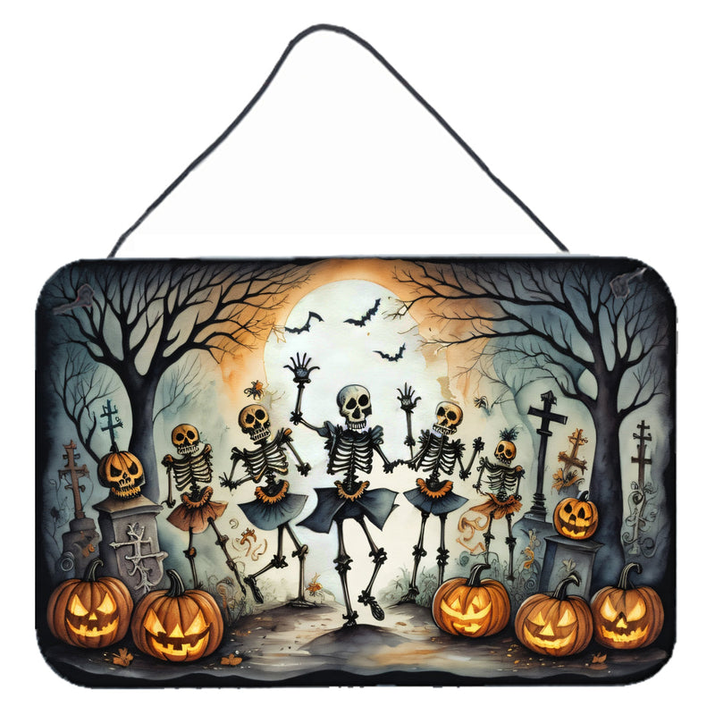 Dancing Skeletons Spooky Halloween Wall or Door Hanging Prints