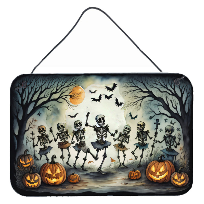 Dancing Skeletons Spooky Halloween Wall or Door Hanging Prints