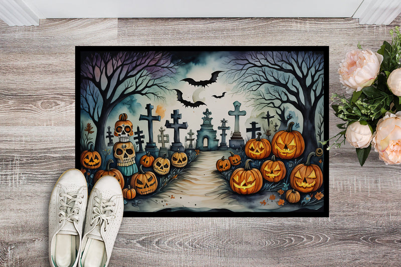 Day of the Dead Spooky Halloween Indoor or Outdoor Mat 24x36