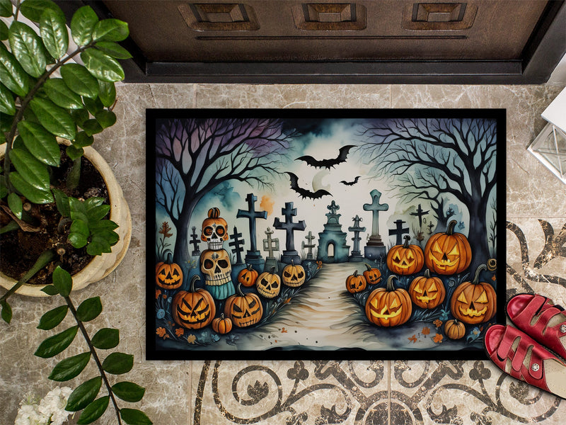 Day of the Dead Spooky Halloween Indoor or Outdoor Mat 24x36