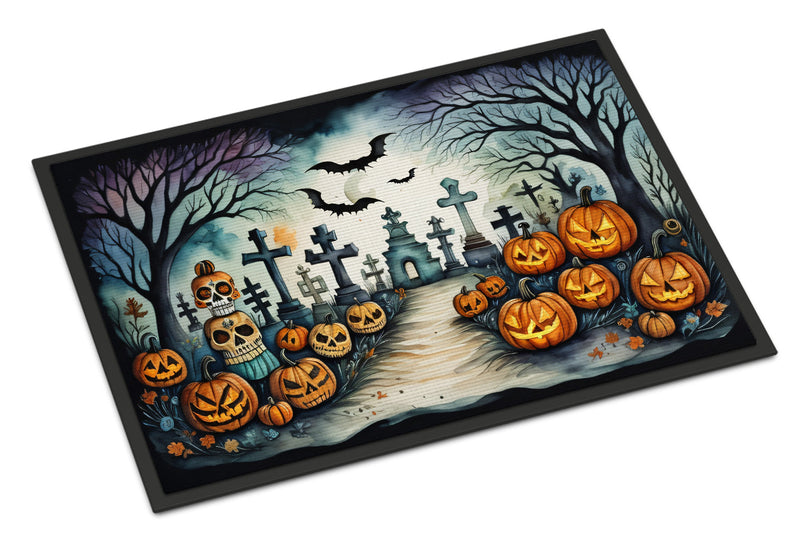 Day of the Dead Spooky Halloween Indoor or Outdoor Mat 24x36