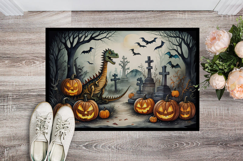 Dinosaurs Spooky Halloween Indoor or Outdoor Mat 24x36