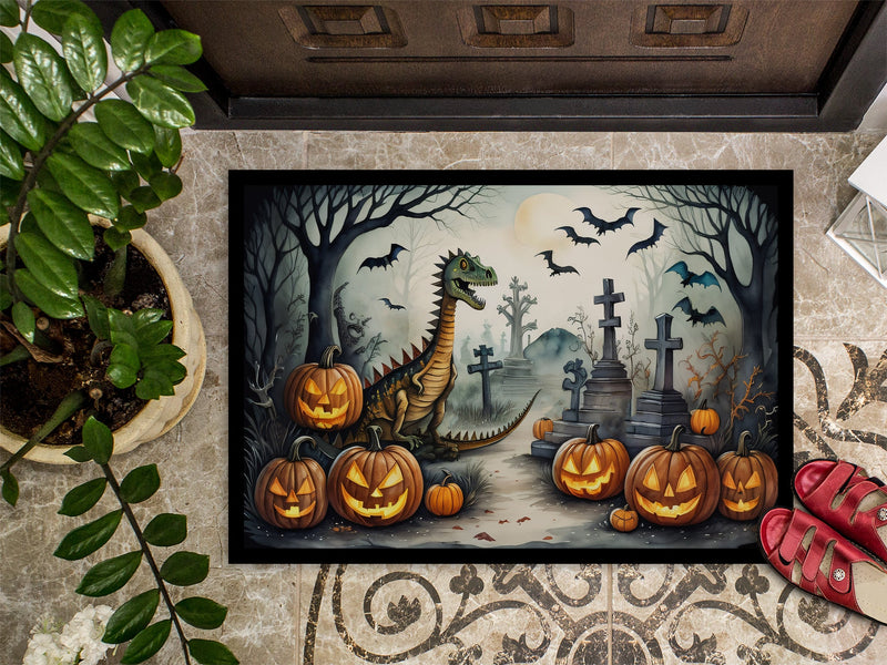 Dinosaurs Spooky Halloween Indoor or Outdoor Mat 24x36