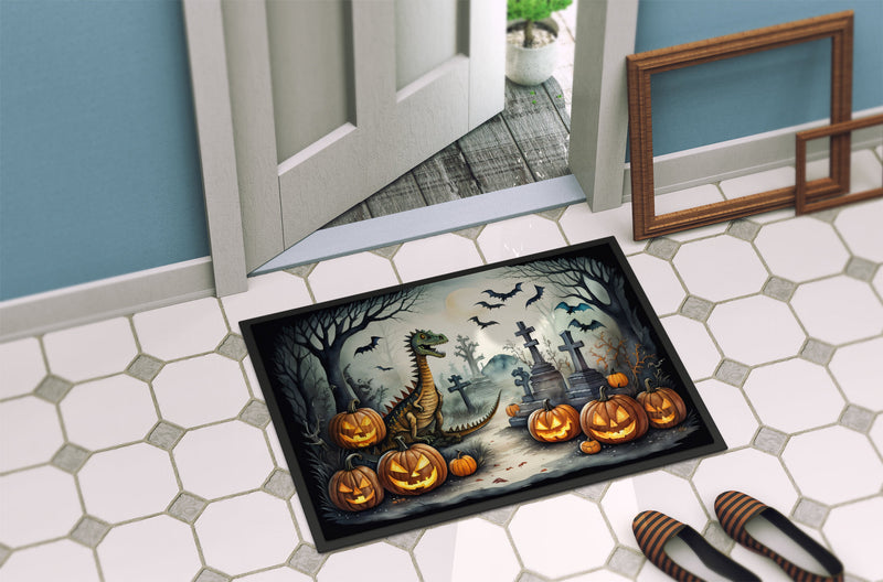 Dinosaurs Spooky Halloween Indoor or Outdoor Mat 24x36