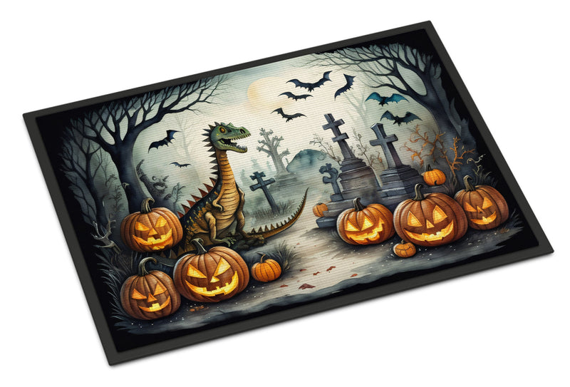 Dinosaurs Spooky Halloween Indoor or Outdoor Mat 24x36