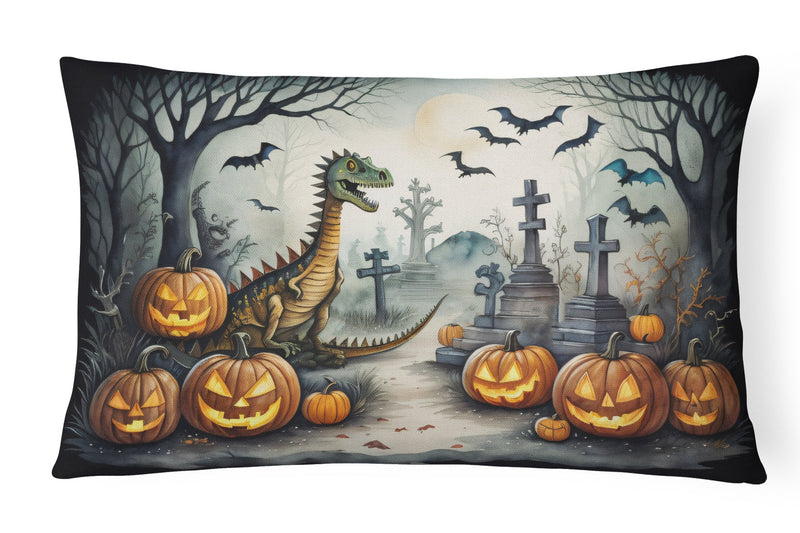 Dinosaurs Spooky Halloween Fabric Decorative Pillow