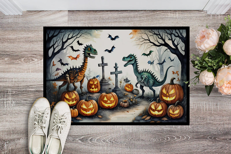 Dinosaurs Spooky Halloween Indoor or Outdoor Mat 24x36