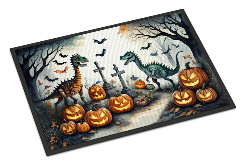 Dinosaurs Spooky Halloween Indoor or Outdoor Mat 24x36