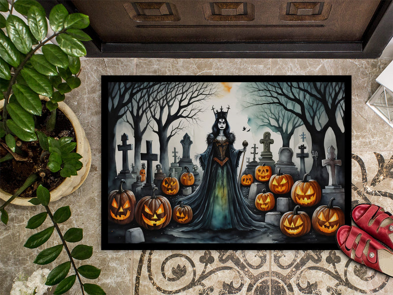 Evil Queen Spooky Halloween Doormat 18x27