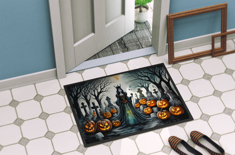 Evil Queen Spooky Halloween Doormat 18x27