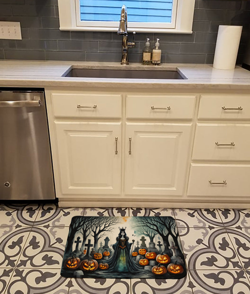 Evil Queen Spooky Halloween Memory Foam Kitchen Mat