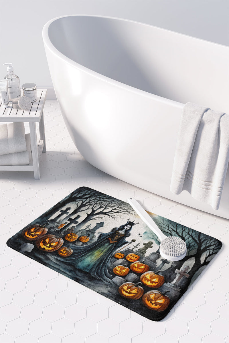 Evil Queen Spooky Halloween Memory Foam Kitchen Mat