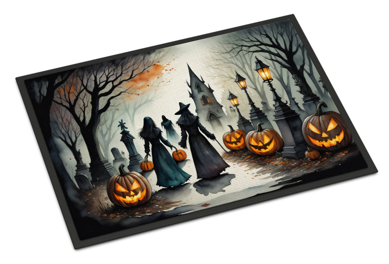 Vampires Spooky Halloween Indoor or Outdoor Mat 24x36