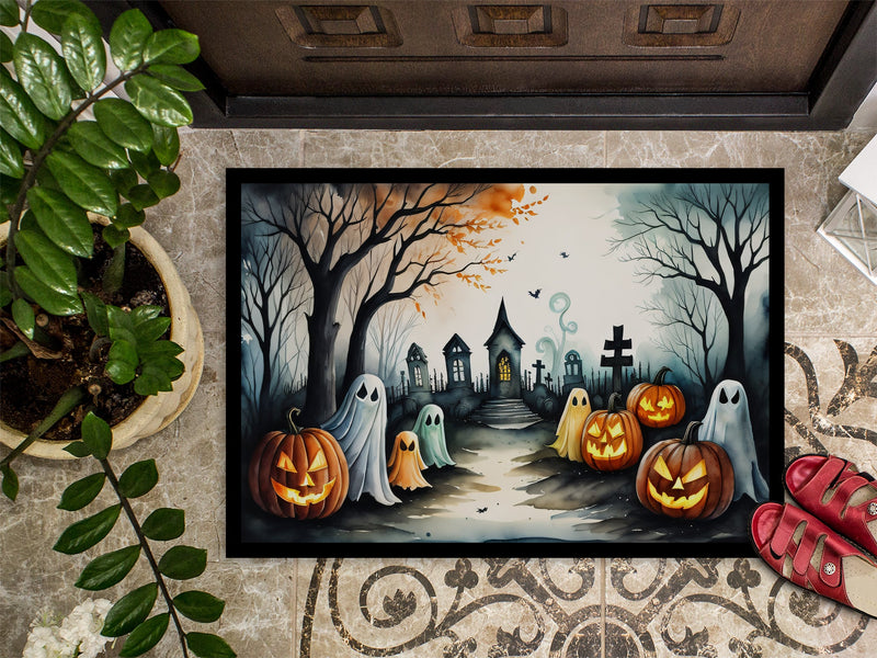 Ghosts Spooky Halloween Indoor or Outdoor Mat 24x36