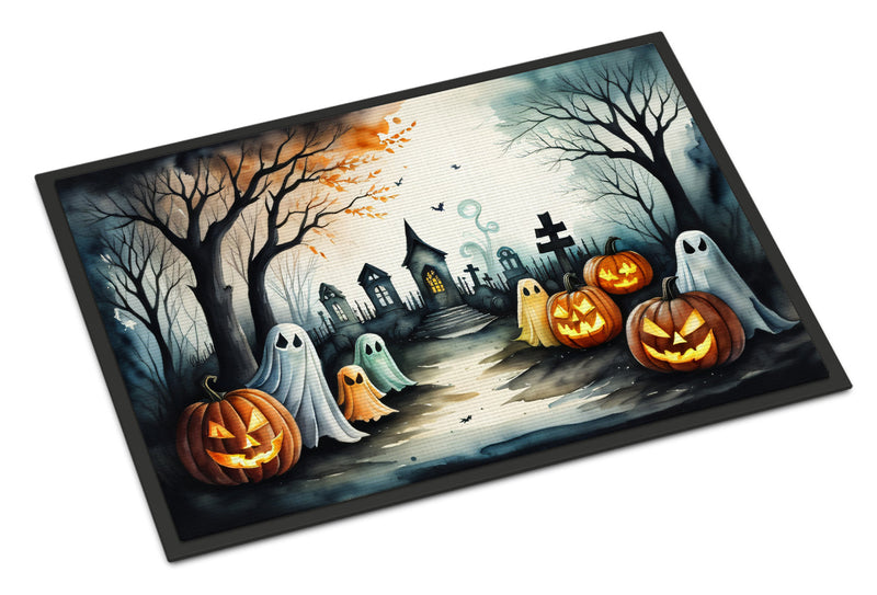 Ghosts Spooky Halloween Indoor or Outdoor Mat 24x36