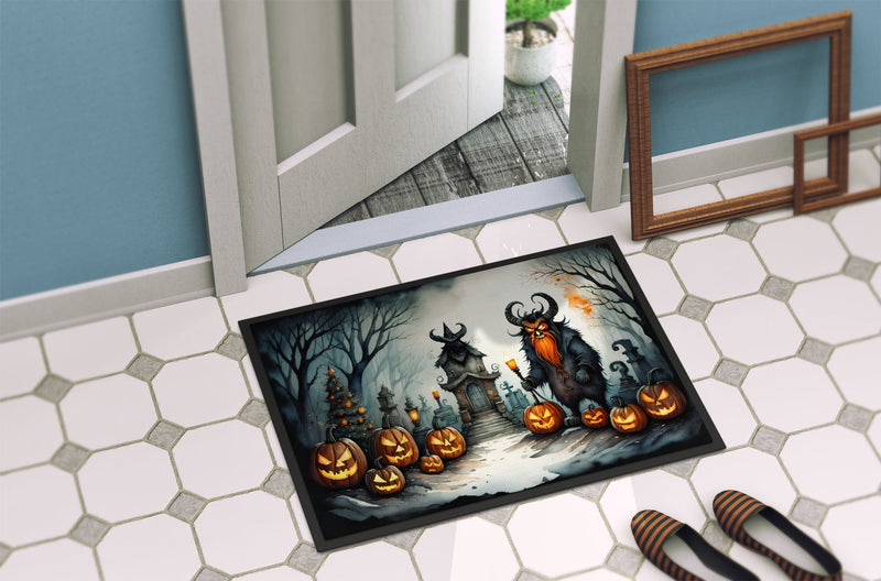 Krampus The Christmas Demon Spooky Halloween Indoor or Outdoor Mat 24x36