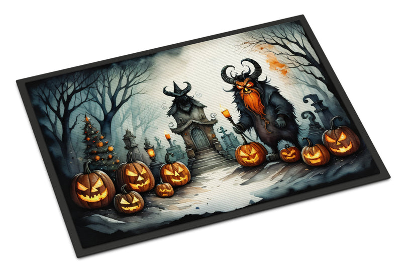 Krampus The Christmas Demon Spooky Halloween Indoor or Outdoor Mat 24x36