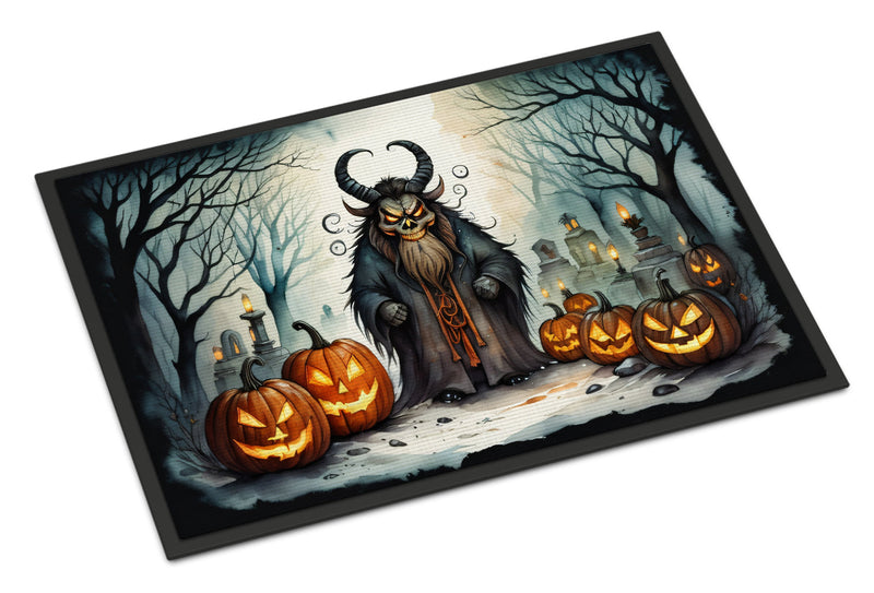 Krampus The Christmas Demon Spooky Halloween Indoor or Outdoor Mat 24x36