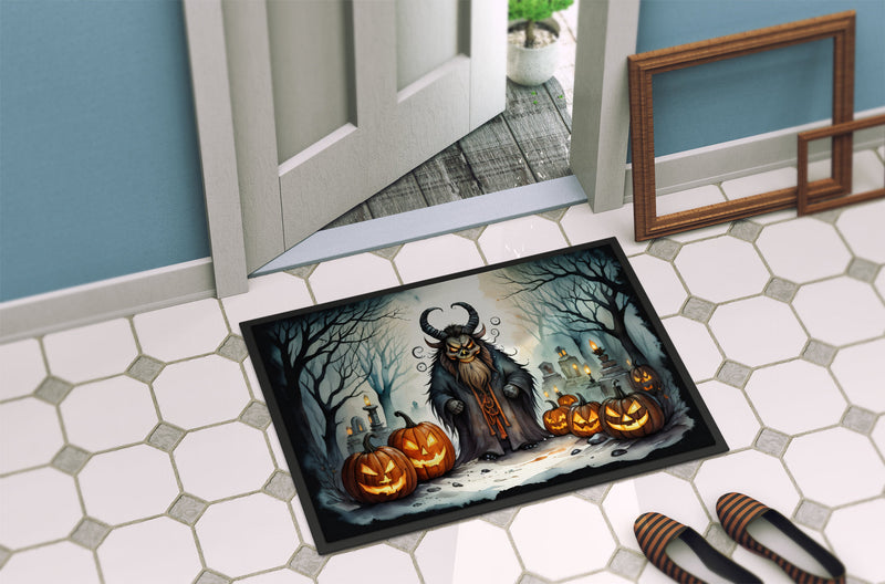 Krampus The Christmas Demon Spooky Halloween Doormat 18x27