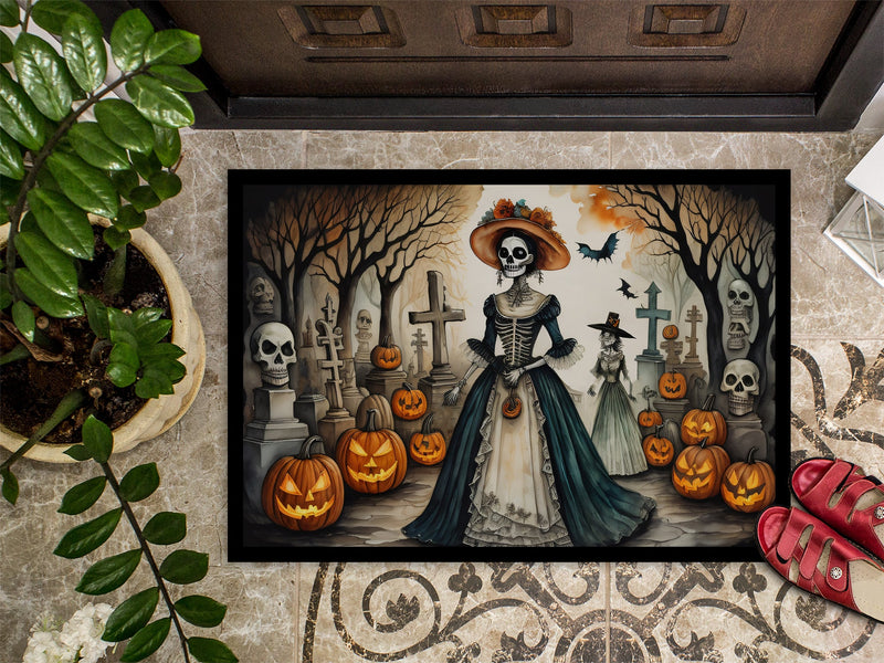 La Catrina Skeleton Spooky Halloween Indoor or Outdoor Mat 24x36