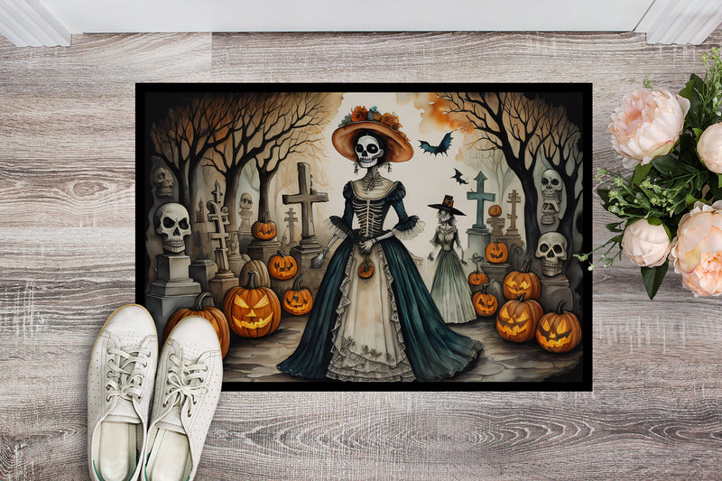 La Catrina Skeleton Spooky Halloween Doormat 18x27