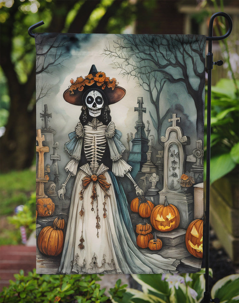 La Catrina Skeleton Spooky Halloween Garden Flag – Outdoor Decorative Yard Flag