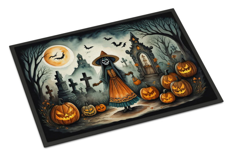 La Llorona Skeleton Spooky Halloween Indoor or Outdoor Mat 24x36