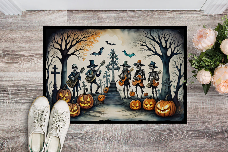 Mariachi Skeleton Band Spooky Halloween Indoor or Outdoor Mat 24x36