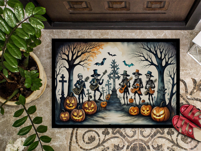 Mariachi Skeleton Band Spooky Halloween Indoor or Outdoor Mat 24x36