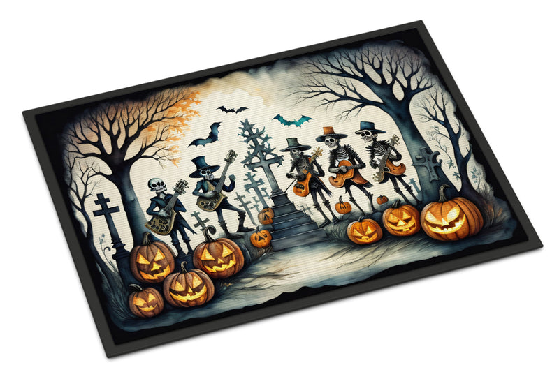 Mariachi Skeleton Band Spooky Halloween Indoor or Outdoor Mat 24x36