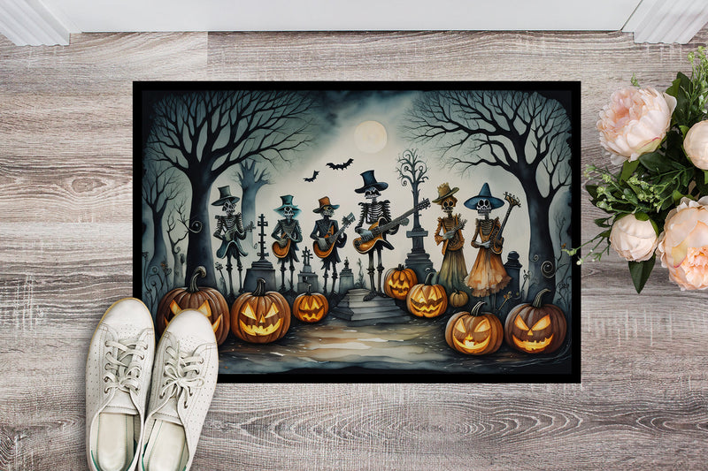 Mariachi Skeleton Band Spooky Halloween Indoor or Outdoor Mat 24x36