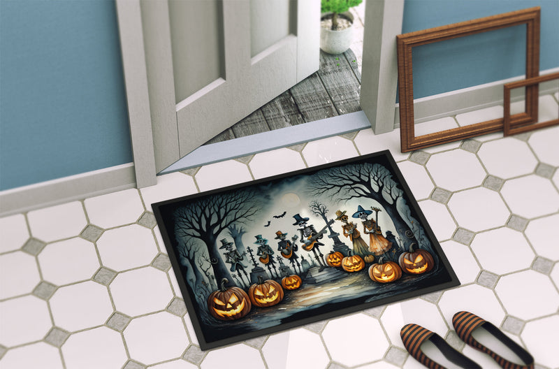 Mariachi Skeleton Band Spooky Halloween Indoor or Outdoor Mat 24x36