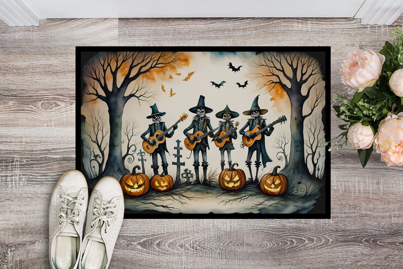 Mariachi Skeleton Band Spooky Halloween Indoor or Outdoor Mat 24x36