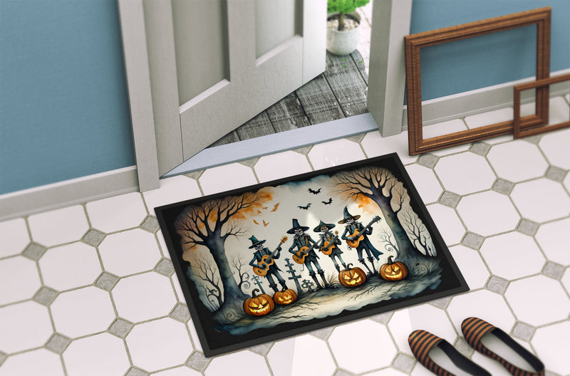 Mariachi Skeleton Band Spooky Halloween Indoor or Outdoor Mat 24x36