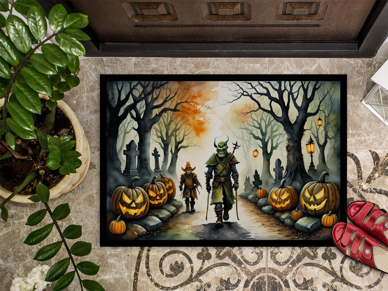 Orcs Spooky Halloween Indoor or Outdoor Mat 24x36