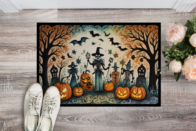 Papel Picado Skeletons Spooky Halloween Indoor or Outdoor Mat 24x36