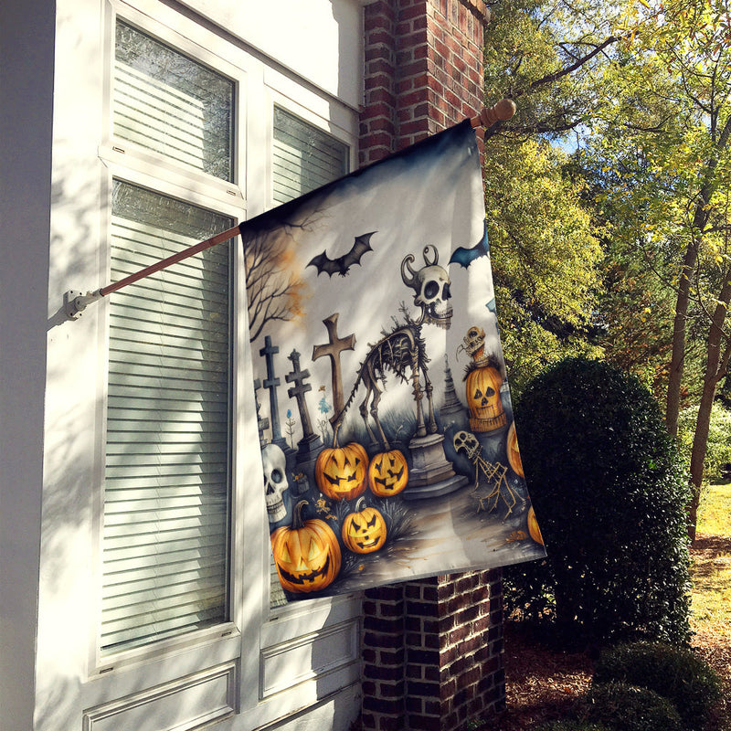 Pet Cemetery Spooky Halloween House Flag