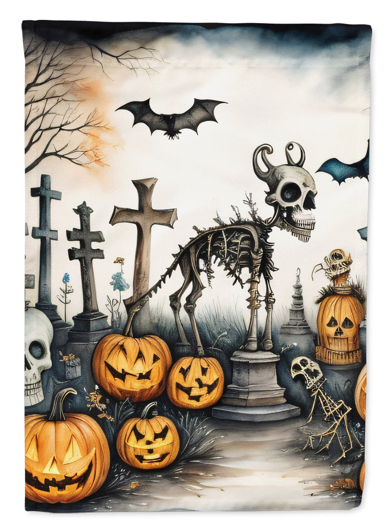 Pet Cemetery Spooky Halloween House Flag