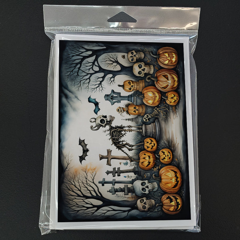 Pet Cemetery Spooky Halloween Greeting Cards and Envelopes Pack of 8