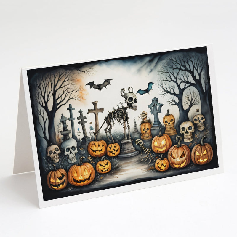 Pet Cemetery Spooky Halloween Greeting Cards and Envelopes Pack of 8