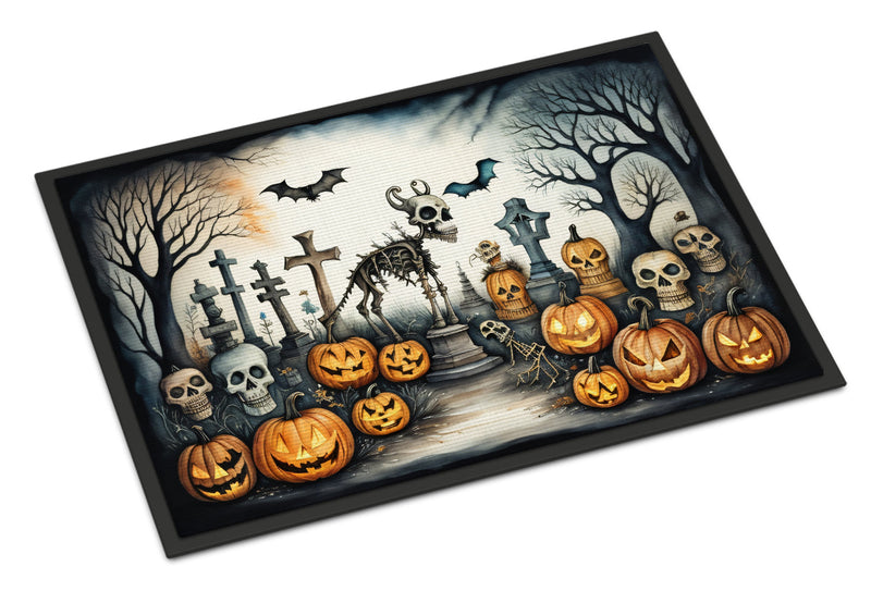 Pet Cemetery Spooky Halloween Indoor or Outdoor Mat 24x36