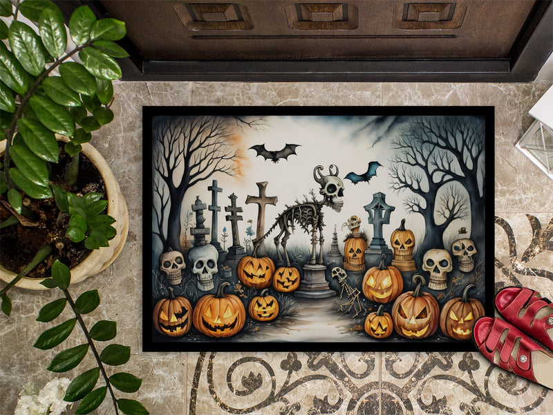 Pet Cemetery Spooky Halloween Doormat 18x27