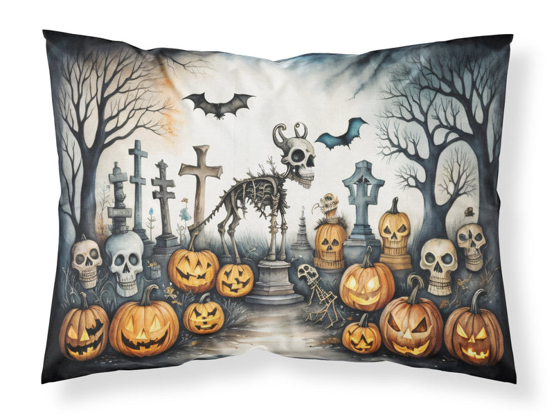 Pet Cemetery Spooky Halloween Fabric Standard Pillowcase