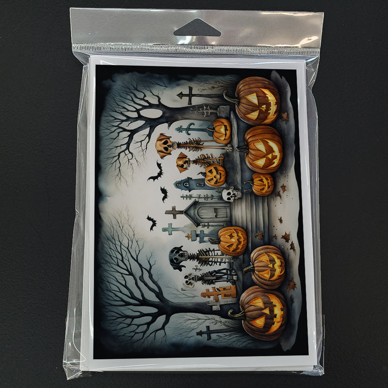 Pet Cemetery Spooky Halloween Greeting Cards and Envelopes Pack of 8