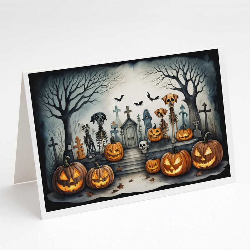 Pet Cemetery Spooky Halloween Greeting Cards and Envelopes Pack of 8