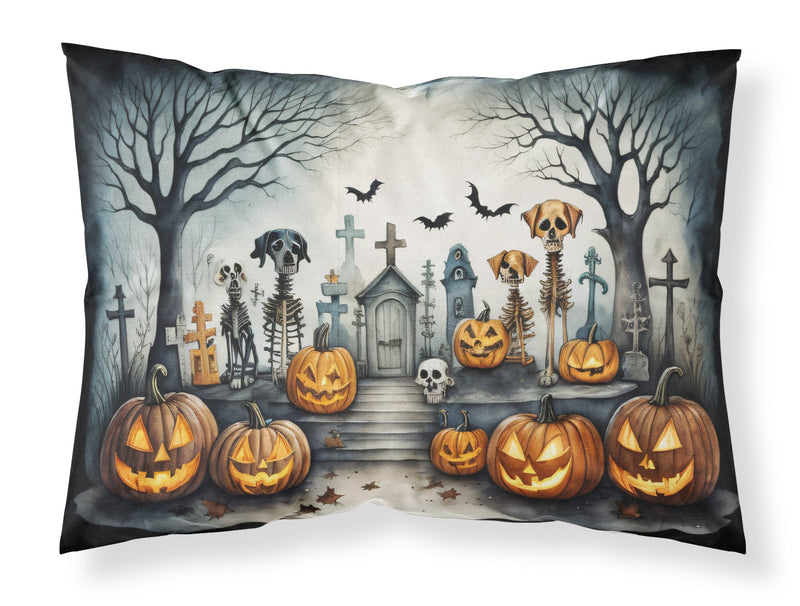 Pet Cemetery Spooky Halloween Fabric Standard Pillowcase