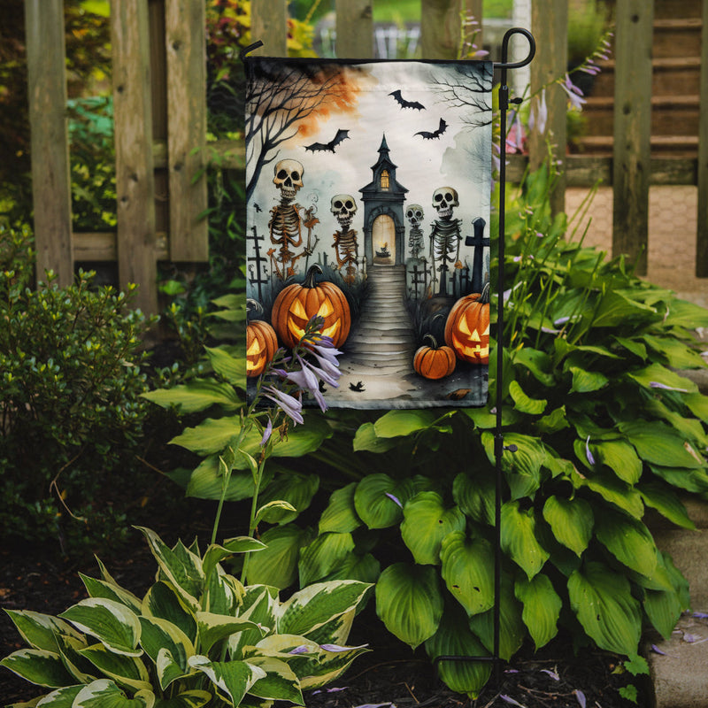Skeleton Spooky Halloween Garden Flag – Outdoor Decorative Yard Flag