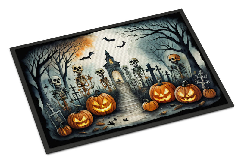 Skeleton Spooky Halloween Doormat 18x27